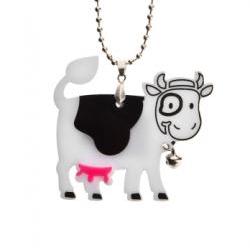 Happy Cow Necklace,Plexiglass Kawaii Necklace,Lasercut Acrylic,Gifts under 25