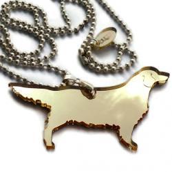 Golden Retriever Necklace,Plexiglass Jewelry,Lasercut Acrylic,Gifts Under 25