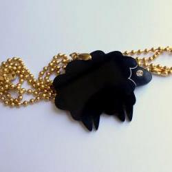 Black Sheep Necklace,Plexiglass Jewelry,Lasercut Acrylic,Gifts Under 25